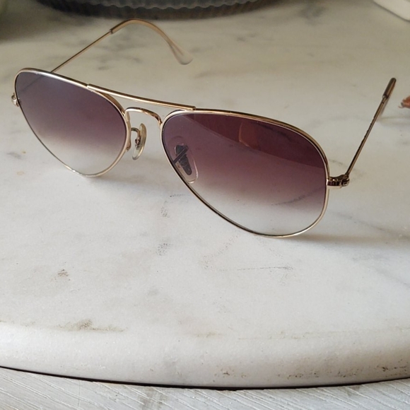 Gold Trimmed Ray Bans - Picture 3 of 9